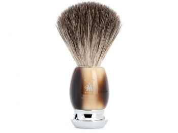 Mhle Rasierpinsel VIVO Dachshaar Edelkunstharz Hornimitation