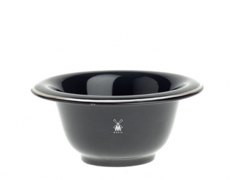 Mhle Seifenschale, Porzellan, schwarz , mit Platinrandstreifen