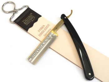 Set Angebot 2-teilig mit DOVO Rasiermesser Bismarck Gradkopf 5/8 schwarz