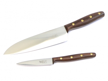 Windmhlenmesser Kochmesser Set Angebot 2teilig Walnussholz