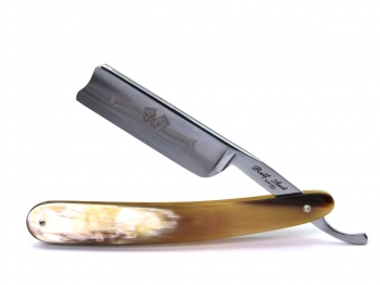 Ralf Aust Rasiermesser 6/8 Zoll spanischer Kopf Karbonstahl Horngriffschalen