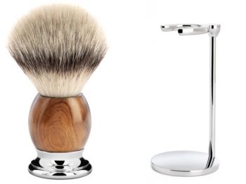Rasierpinsel Set Angebot Mhle SOPHIST Silvertip Fibre Eisenholz