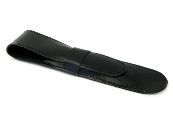 Stecketui Leder schwarz fr Rasiermesser