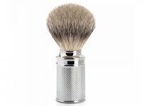 Mhle Rasierpinsel Traditional Dachshaar Silberspitz Metall