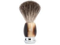 Mhle Rasierpinsel VIVO Dachshaar Edelkunstharz Hornimitation