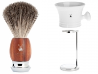 Rasierpinsel Set Mhle Dachshaar Pflaumenholz