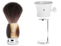 Rasierpinsel Set Mhle Black Fibre Edelkunstharz