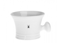 Mhle Rasiernapf aus Porzellan, weiss, mit Griff