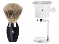 Rasierpinsel Set Angebot Mhle KOSMO feines Dachshaar Mooreiche