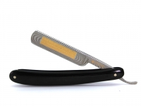 DOVO Rasiermesser Edelstahl 5/8 Zoll hohlgeschliffen Micarta Heft anthrazit