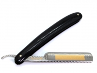 DOVO Rasiermesser Edelstahl 5/8 Zoll hohlgeschliffen Micarta Heft anthrazit