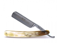 Ralf Aust Rasiermesser 6/8 Zoll Rundkopf Karbonstahl Horngriffschalen