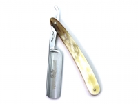 Ralf Aust Rasiermesser 6/8 Zoll Rundkopf Karbonstahl Horngriffschalen