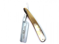 Ralf Aust Rasiermesser 6/8 Zoll spanischer Kopf Karbonstahl Horngriffschalen