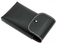 Etui aus Leder f�r 3 Rasiermesser schwarz (leer)