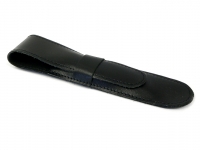 Stecketui Leder schwarz fr Rasiermesser