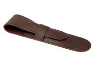 Stecketui Leder braun fr Rasiermesser