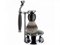 Mhle Rasierset Sophist mit Rasierpinsel und Nassrasierer Gillette Mach3 kompatibel Grenadill