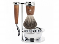 Mhle RYTMO Rasierset 4-teilig Eschenholz Gillette Mach3 kompatibel